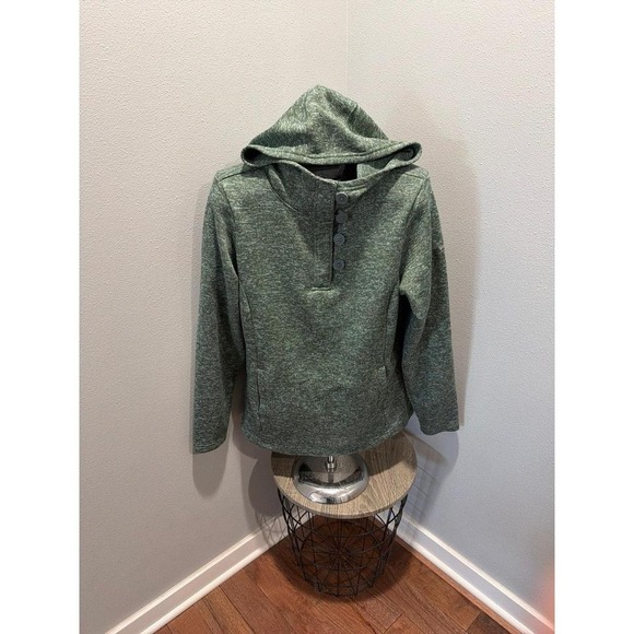 Columbia Jackets & Blazers - COLUMBIA 1/4 BUTTON HOODED FLEECE  DARLING DAYS HOODIE XL  Green